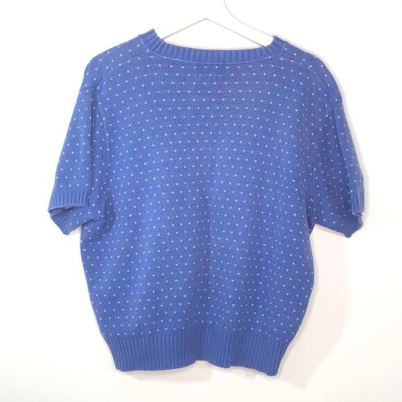 Vintage Lands' End Periwinkle Blue 80s Sweater - Picture 2 of 8
